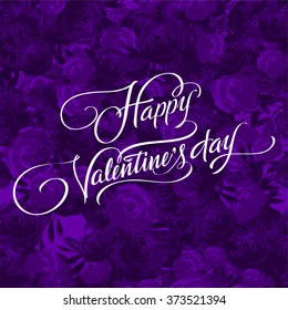 Valentine's Day Celebration lettering card. Vector illustration