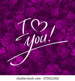 Valentine's Day Celebration lettering card. Vector illustration