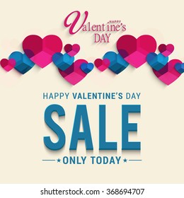 Valentine's Day celebration  Poster, Banner or Flyer design of Sale with different discount offer.