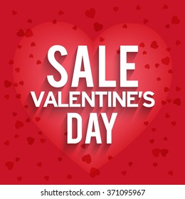 Valentine's Day celebration Poster, Banner or Flyer design of Sale with discount offer.