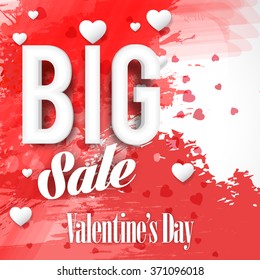 Valentine's Day celebration Poster, Banner design of Big Sale with different discount offer.