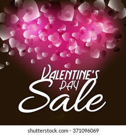 Valentine's Day celebration Poster, Banner design of Big Sale with different discount offer.