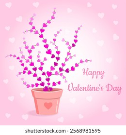 Valentine's Day celebration vector with romantic and creative hearts