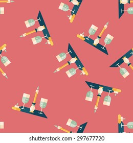 Valentine's day champagne flat icon,eps10 seamless pattern background