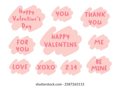 Valentine's Day character illustration set