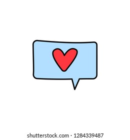 Valentine's Day, chat icon. Element of color Valentine's Day signs for mobile concept and web apps. Detailed Valentine's Day, chat icon can be used for web and mobile