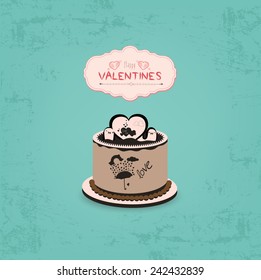 valentines day with chocolate cupcake