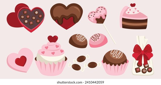 Vector de chocolate de San Valentín