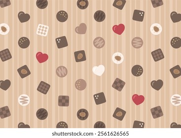 Valentine's Day chocolate cute wallpaper background illustration