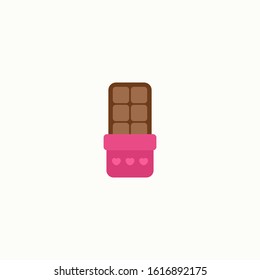 Valentines day, chocolate flat icon. Element of Web Valentine day icon for mobile concept and web apps. Detailed Valentines day, chocolate icon can be used for web and mobile.