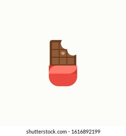 Valentines day, chocolate flat icon. Element of Web Valentine day icon for mobile concept and web apps. Detailed Valentines day, chocolate icon can be used for web and mobile.