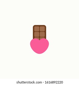 Valentines day, chocolate flat icon. Element of Web Valentine day icon for mobile concept and web apps. Detailed Valentines day, chocolate icon can be used for web and mobile.