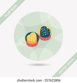 Valentine's Day chocolate flat icon with long shadow,eps10