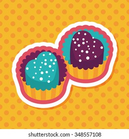 Valentine's Day chocolate flat icon with long shadow,eps10