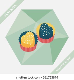Valentine's Day chocolate flat icon with long shadow,eps10