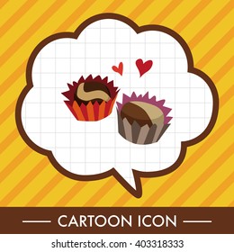 Valentine's Day chocolate flat icon elements backgtound,eps10