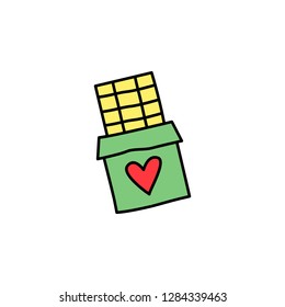 Valentine's Day, chocolate icon. Element of color Valentine's Day signs for mobile concept and web apps. Detailed Valentine's Day, chocolate icon can be used for web and mobile