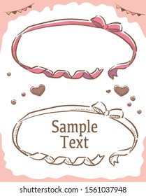 Valentine's Day chocolate themed banners or label. Vector illustration.