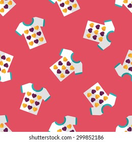 Valentine's Day clothes flat icon,eps10 seamless pattern background