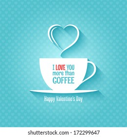 Valentines Day Coffee Cup Concept Design Background