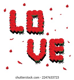 valentines day collection and romantic elements Love, wedding, Valentine's Day concept. Illustration vector illustration