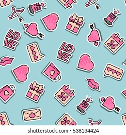 Valentines Day colored pattern