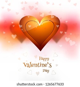 Valentines day colorful hearts card background illustration