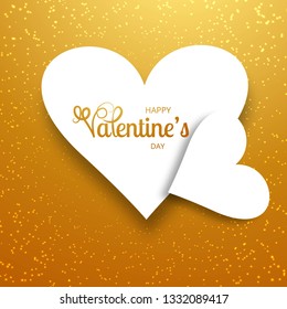 Valentines day colorful hearts card background illustration