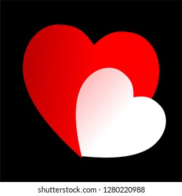 Valentine's Day. Colorful hearts. Vector illustration