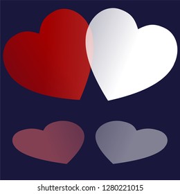 Valentine's Day. Colorful hearts. Vector illustration