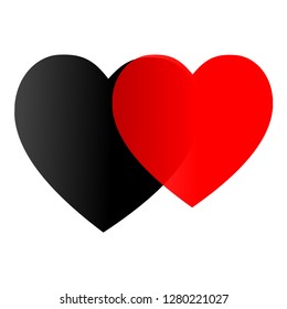 Valentine's Day. Colorful hearts. Vector illustration