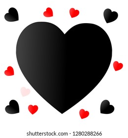 Valentine's Day. Colorful hearts. Vector illustration