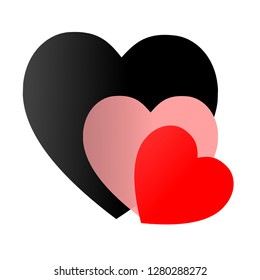 Valentine's Day. Colorful hearts. Vector illustration