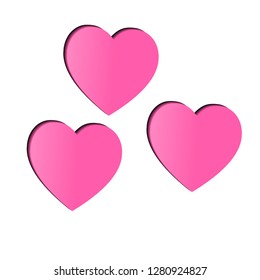 Valentine's Day. Colorful hearts. Vector illustration