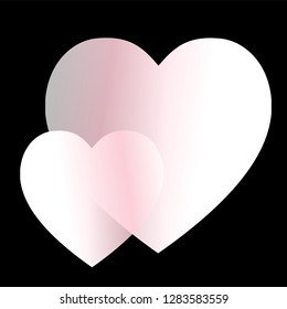 Valentine's Day. Colorful hearts. Vector illustration