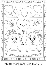 Valentine's Day Coloring Pages for adult