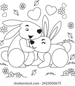 Valentine's Day Coloring Pages for coloring book