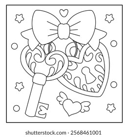 Valentine's day coloring pages for kids