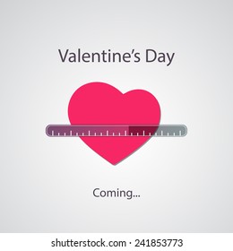 Valentine's Day Is Coming - Greeting Card Concept