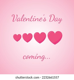 valentine's day is coming poster flyer social media post design