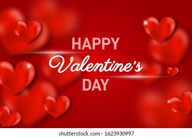 Valentines day concept background. Cute love banner or greeting card. Place for text