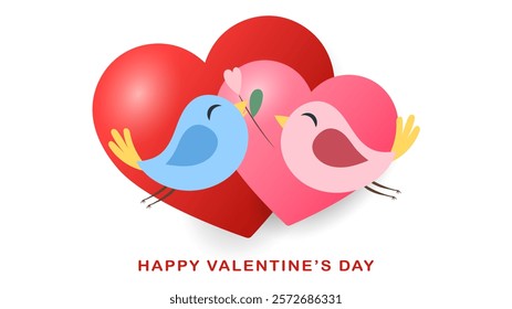 Valentine's Day concept Background, Flat Modern design, illustration Vector EPS 10