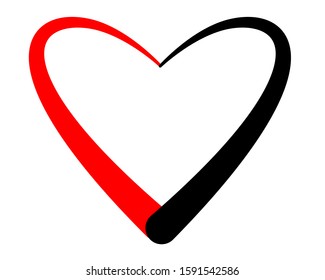 Valentine's day concept background. Heart shape vector illustration, Fulfill love.
