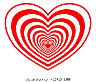 Valentine's day concept background. Heart shape vector illustration, Fulfill love.