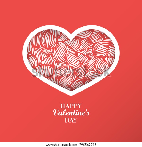 Valentines Day Concept Background Origami Heart Stock Vector Royalty Free