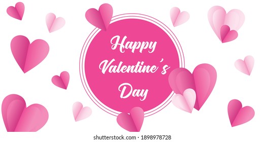 Valentins Tageskonzept Hintergrund. Papierschnitt