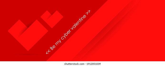 Valentine's day concept background paper art Valentine's day concept banner with with unusual hearts layered bright red background for sale banner.