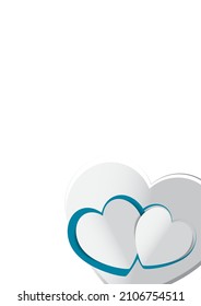 Valentine's day concept background, paper hearts. Vector illustration.Cute love sale banner or greeting card