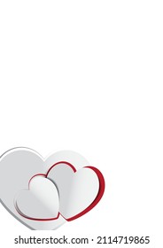 Valentinstag Konzept Hintergrund, Papierherzen. Vektorgrafik.Cute love sale Banner oder Grußkarte