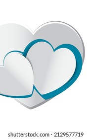 Valentine's day concept background, paper hearts. Vector illustration.Cute love sale banner or greeting card